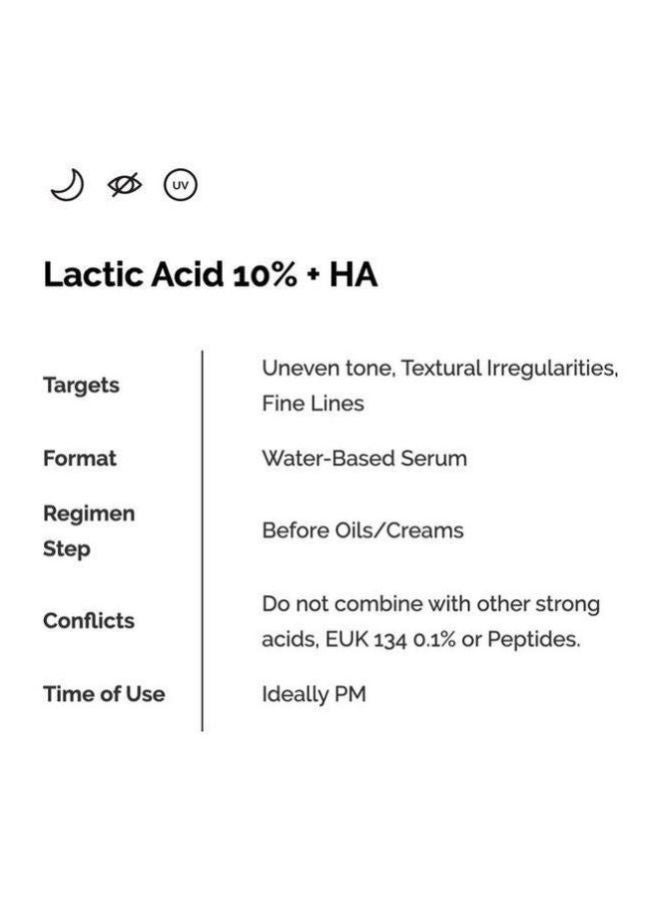 ذا اورديناري سيروم بحمض اللاكتيك بنسبة 10 في المئة مع حمض الهيالورونيك - Image 5